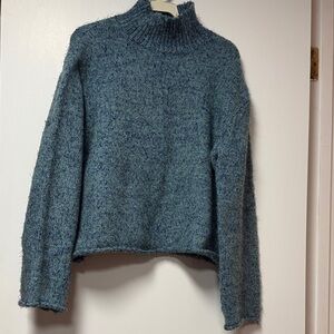 Warm blue/teal sweater, MOTH, imported for Anthropologie.